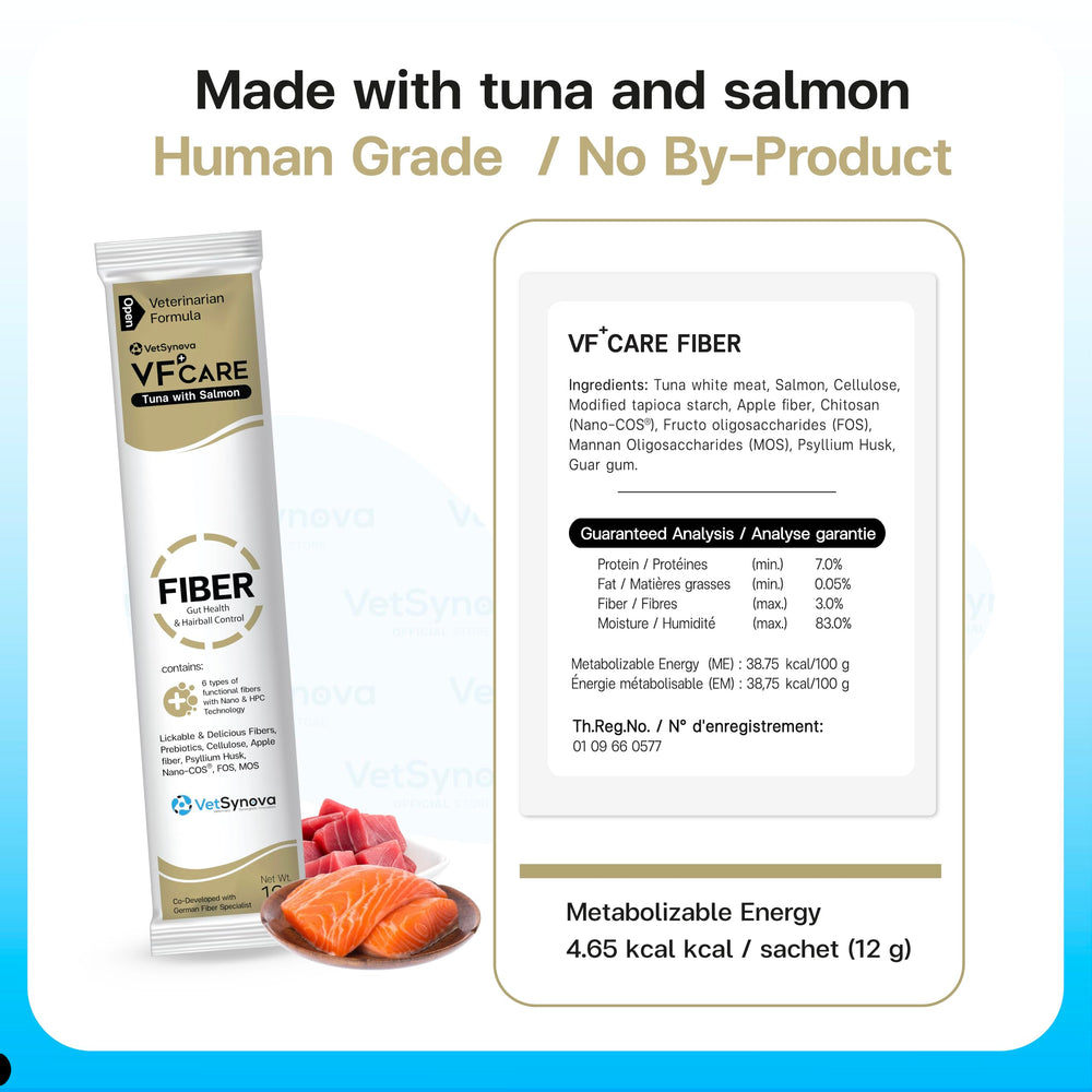 VFcare chien mange topping saveur thon saumon aidant constipation douce