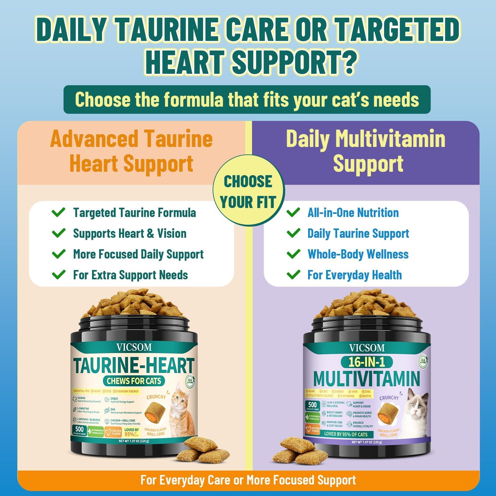 VICSOM étiquette nutrition met en avant taurine et CoQ10