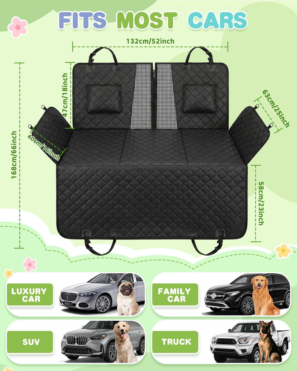 Victoper en mode hammock dans voiture, empêche chute et salissures