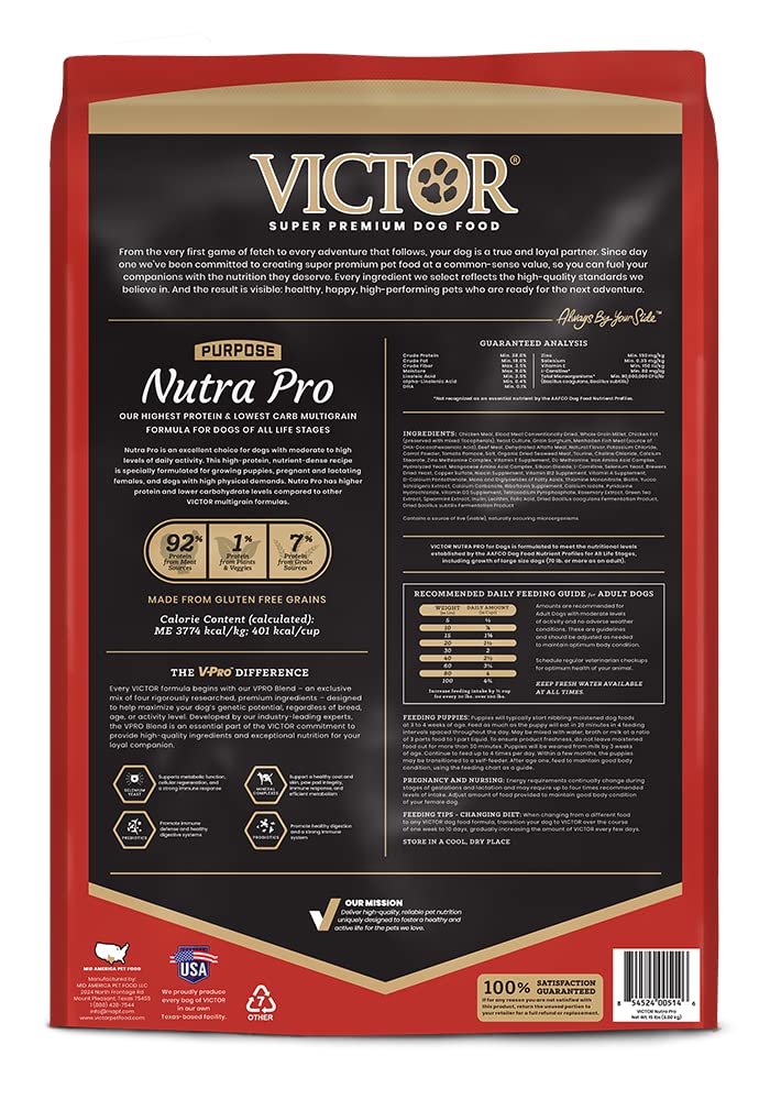 VICTOR texture des croquettes mettant en évidence digestibilité améliorée