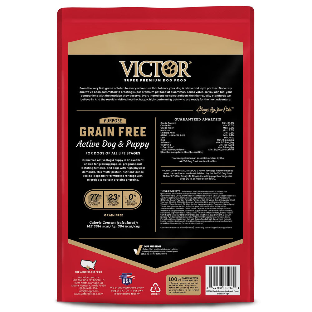 VICTOR détail de la texture des croquettes favorisant digestion