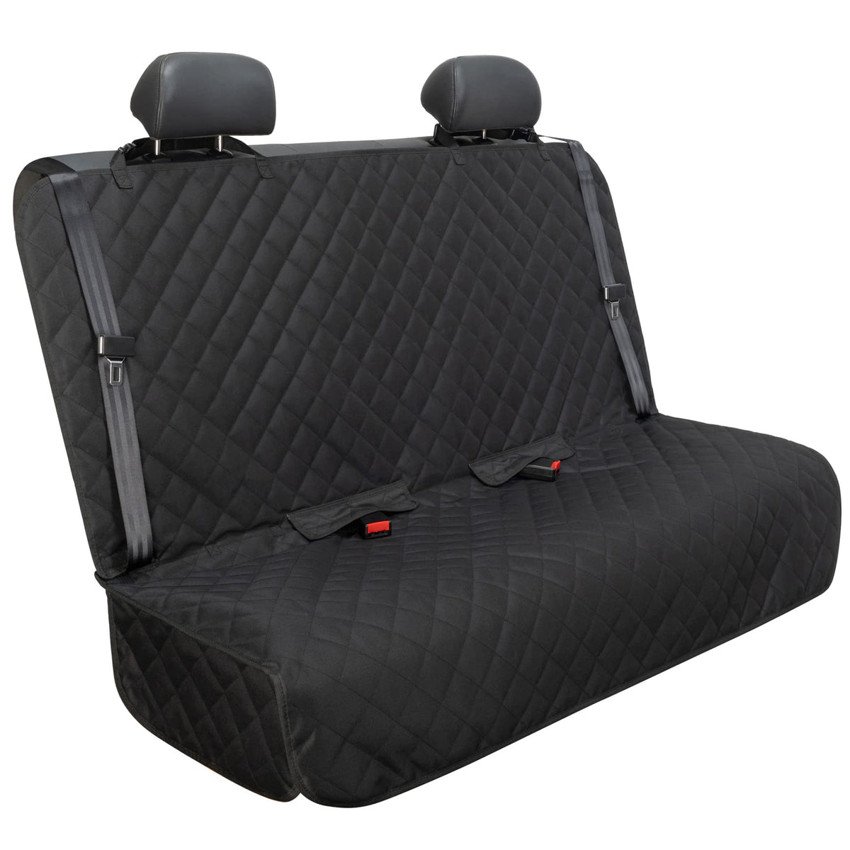 VIEWPETS housse de banquette face avant montrant protection complète et finition résistante