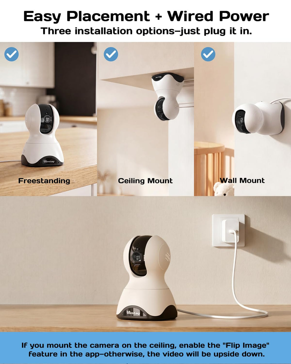 VIMTAG écran d'application Canny Cam montrant contrôle à distance