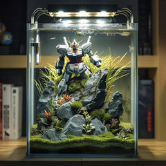 Vimvins aquarium posé sur bureau montrant gain de place et ambiance