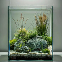 Vimvins vue avant de l'aquarium montrant la clarté et l'esthétique
