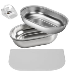 VinDox bol inox face montrant forme et stabilité pour repas hygiénique