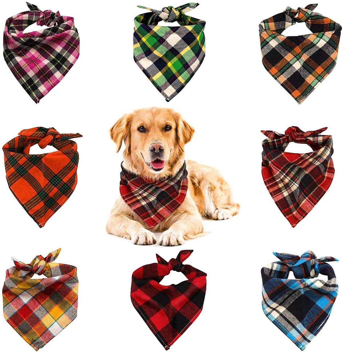 VIPITH bandana face avant montrant motif plaid et look festif