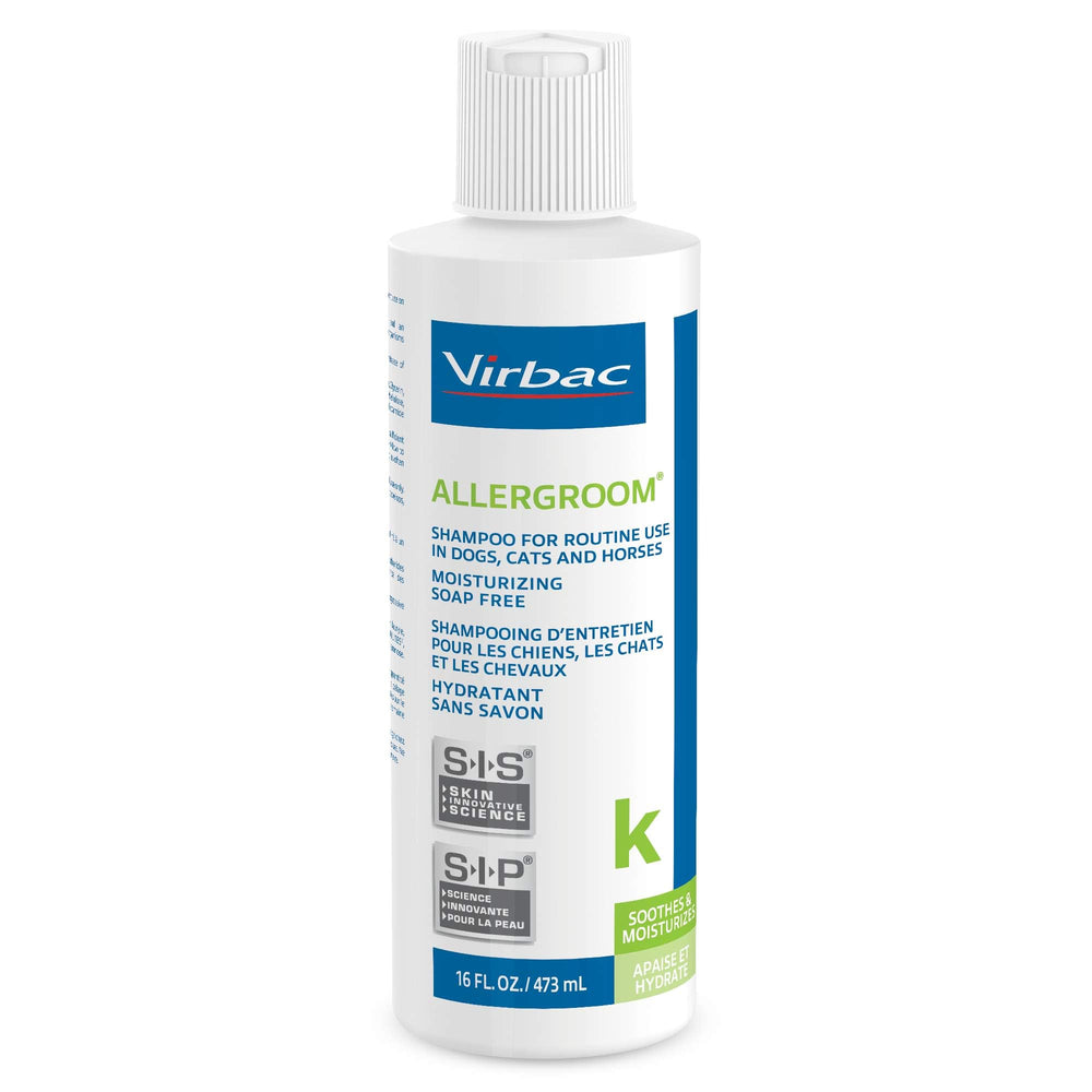 Virbac ALLERGROOM face avant du flacon montrant l'étiquette et les indications