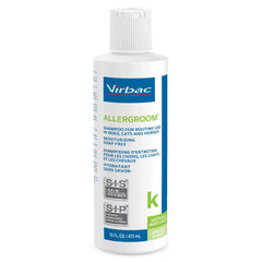 Virbac ALLERGROOM face avant du flacon montrant l'étiquette et les indications