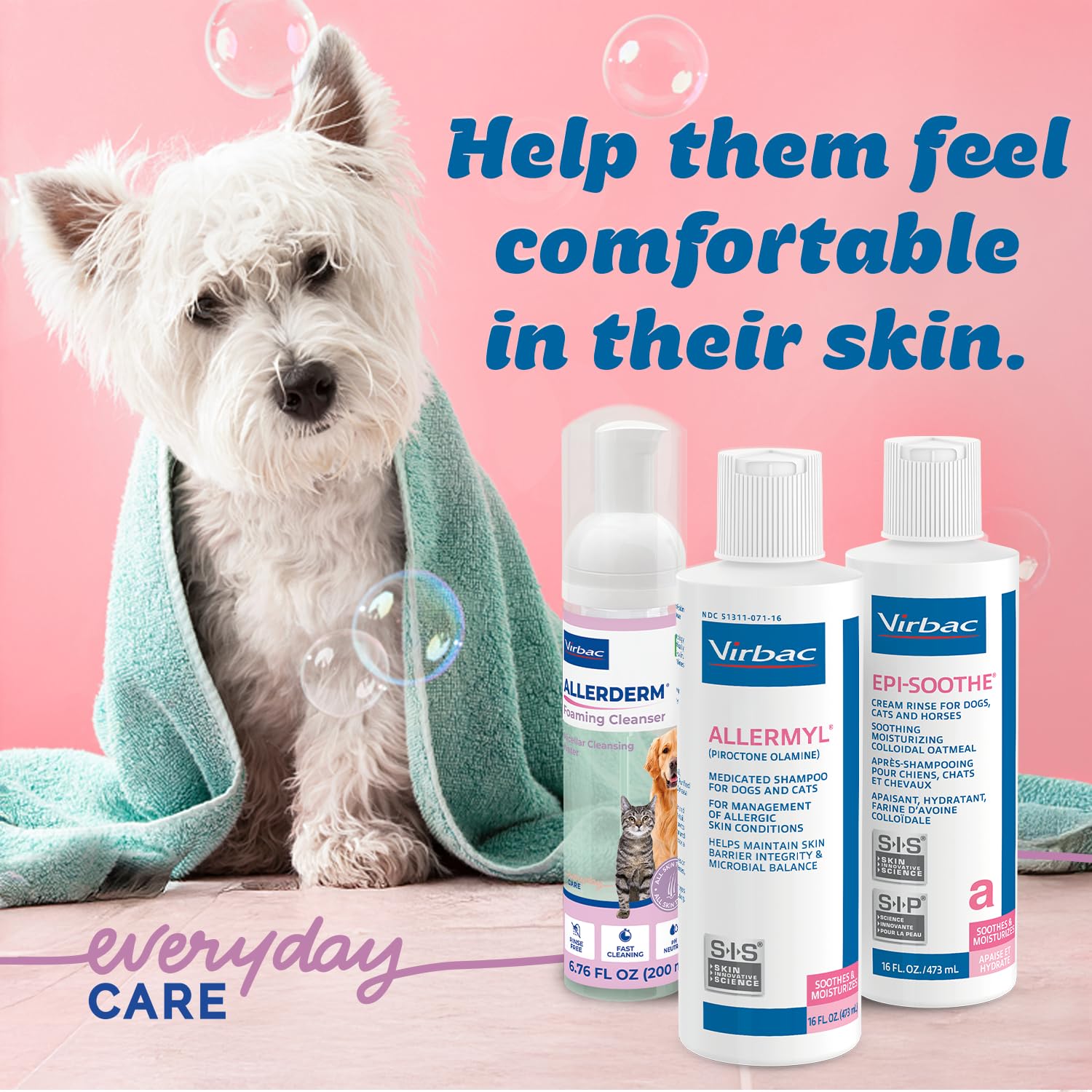 Virbac Allermyl texture du shampooing révélant douceur hydratante