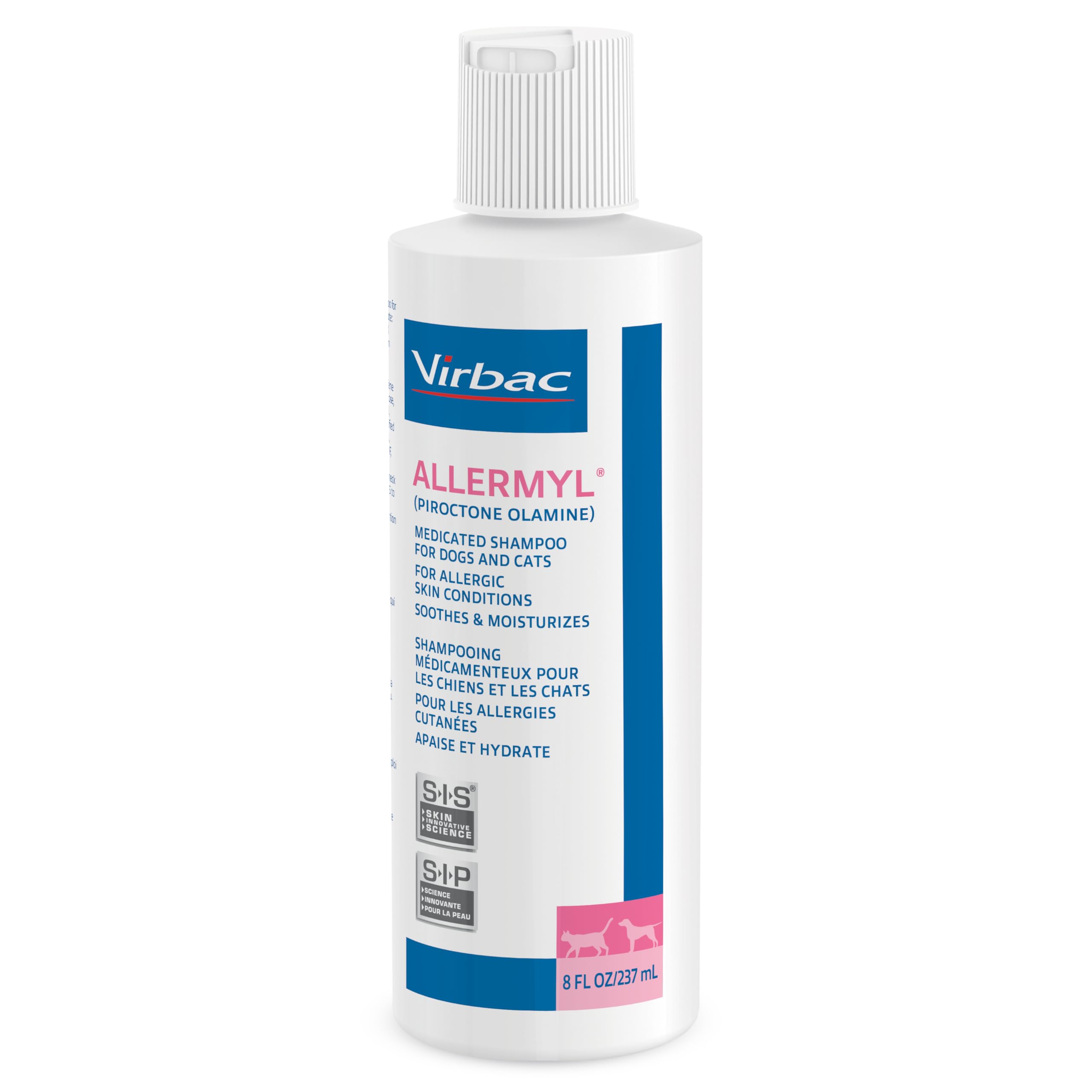 Virbac Allermyl comparaison taille montrant flacon pratique d'usage