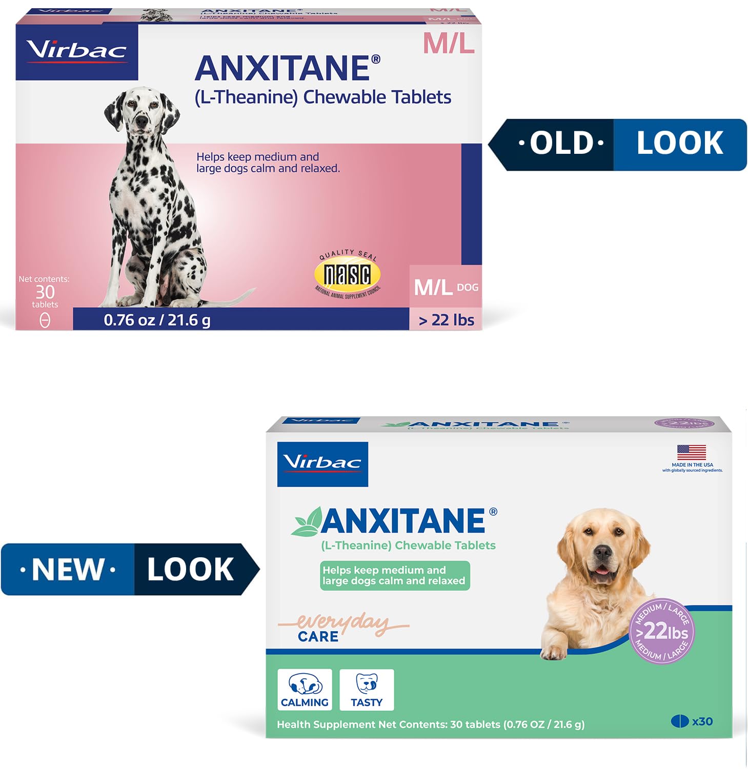 Virbac ANXITANE comprimé gros plan montrant forme et appétence au poulet
