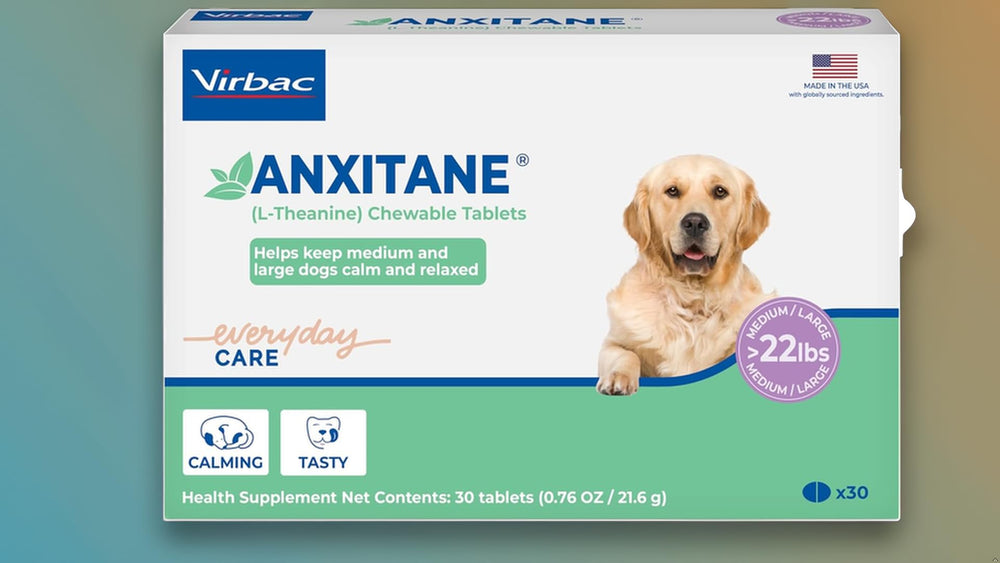 Virbac ANXITANE comparaison d'échelle montrant taille du comprimé pratique