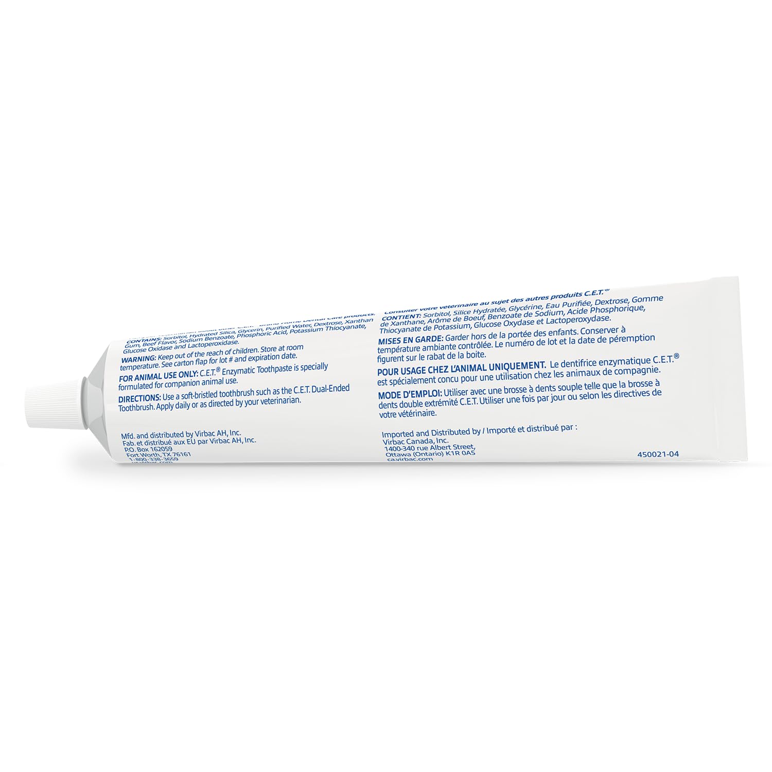 Virbac C.E.T. gros plan texture de la pâte pour un nettoyage efficace