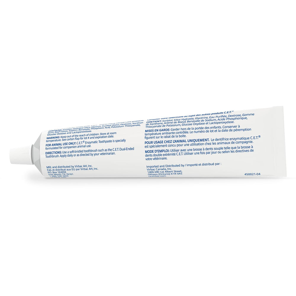 Virbac C.E.T. gros plan texture de la pâte pour un nettoyage efficace