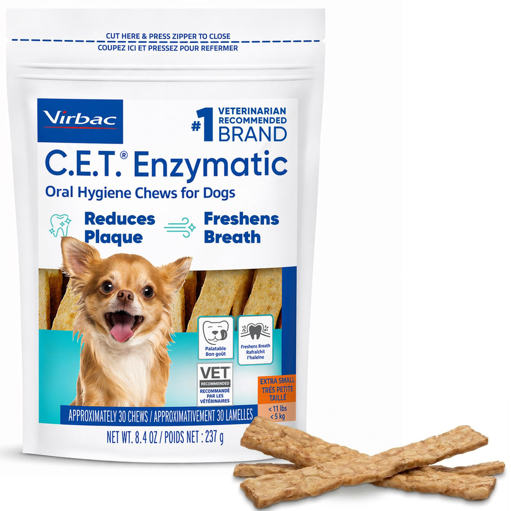 Virbac C.E.T. emballage face montrant le produit et bénéfice hygiène