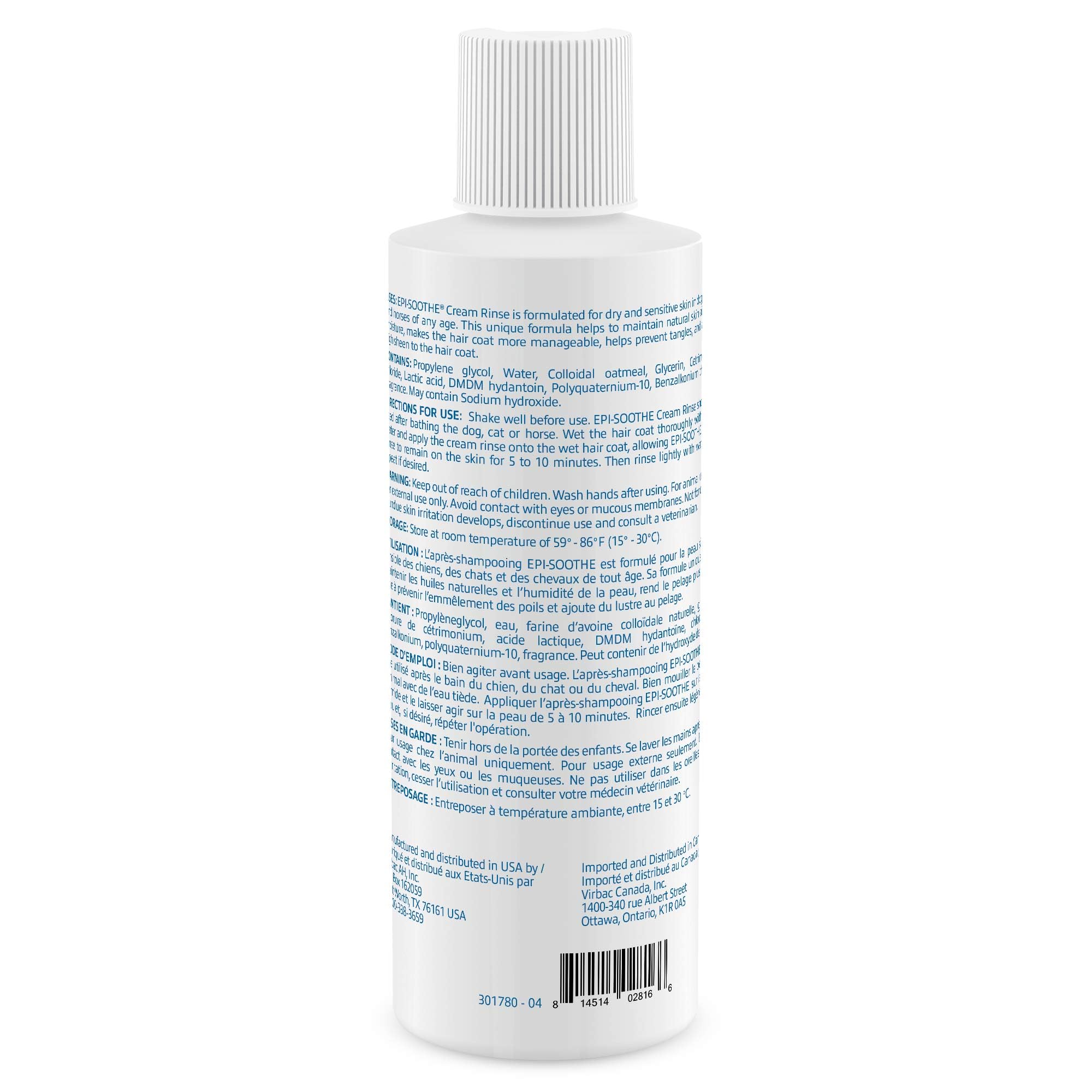 Virbac Epi-Soothe en usage lors d'un toilettage de cheval pour peau plus douce