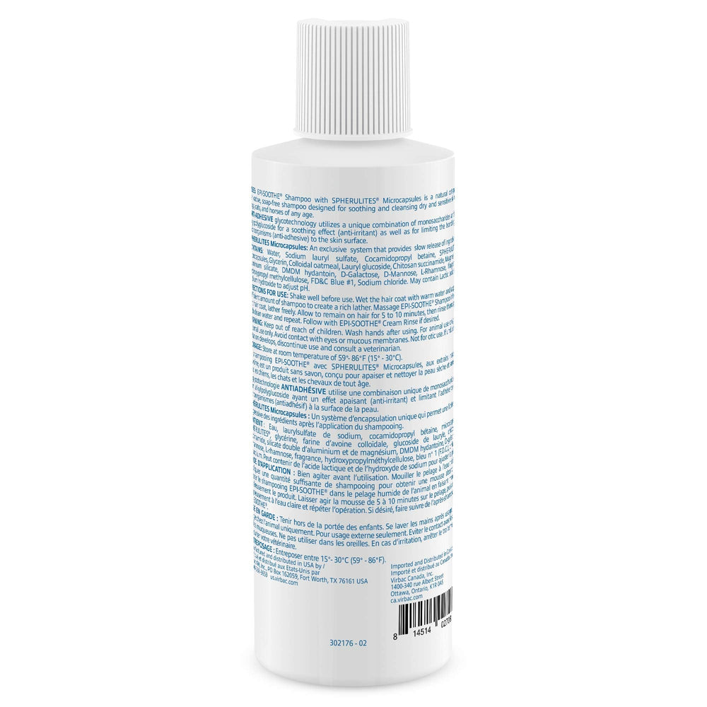 Virbac EPI-SOOTHE shampooing en application sur un chien apportant confort immédiat