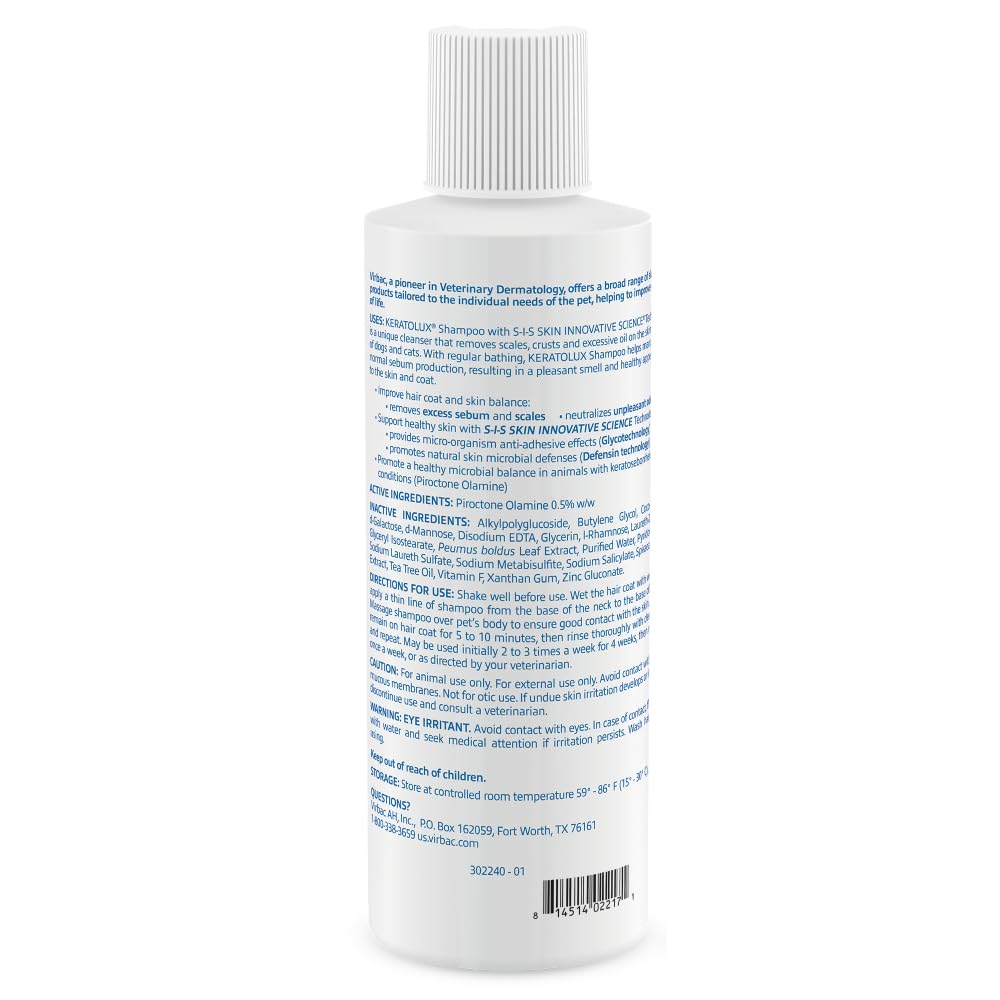 Virbac Keratolux shampooing en usage sur chien pour pelage propre et sans odeur