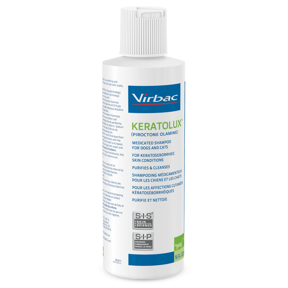 Virbac Keratolux mousse riche illustrant la texture nettoyante et apaisante