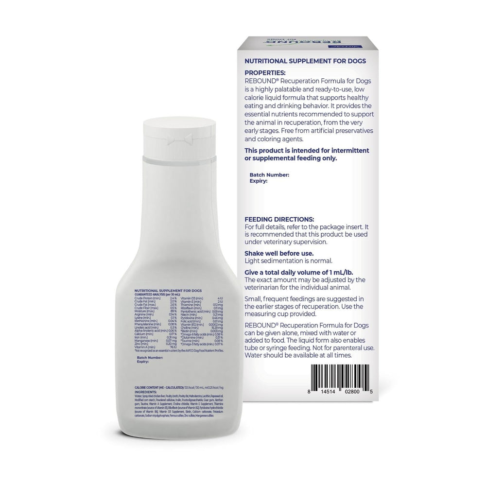 Virbac Rebound gros plan de la texture liquide facilitant ingestion et hydratation