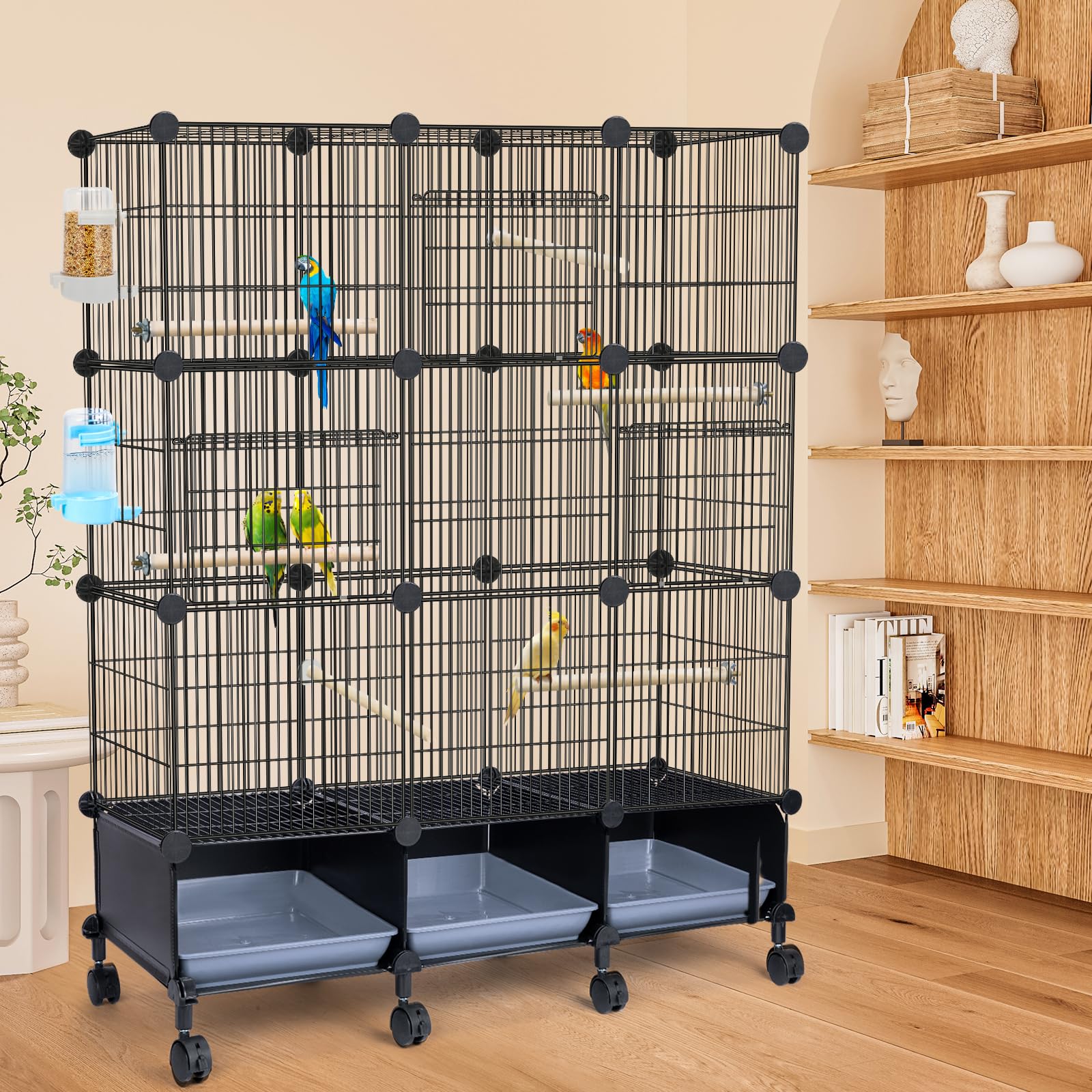 VISCOO ensemble d'accessoires inclus perchoirs et gamelle pour confort immédiat