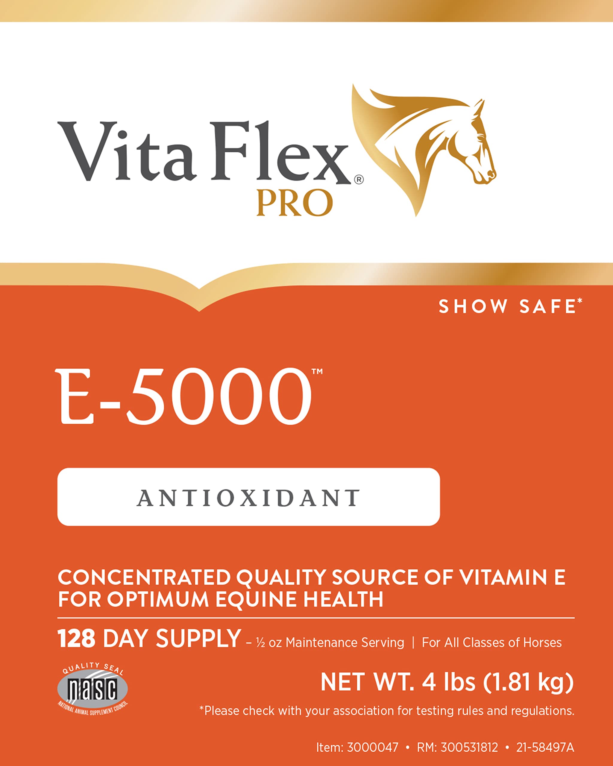 Vita Flex cuillère doseuse remplie illustrant 2 500 IU par demi‑once