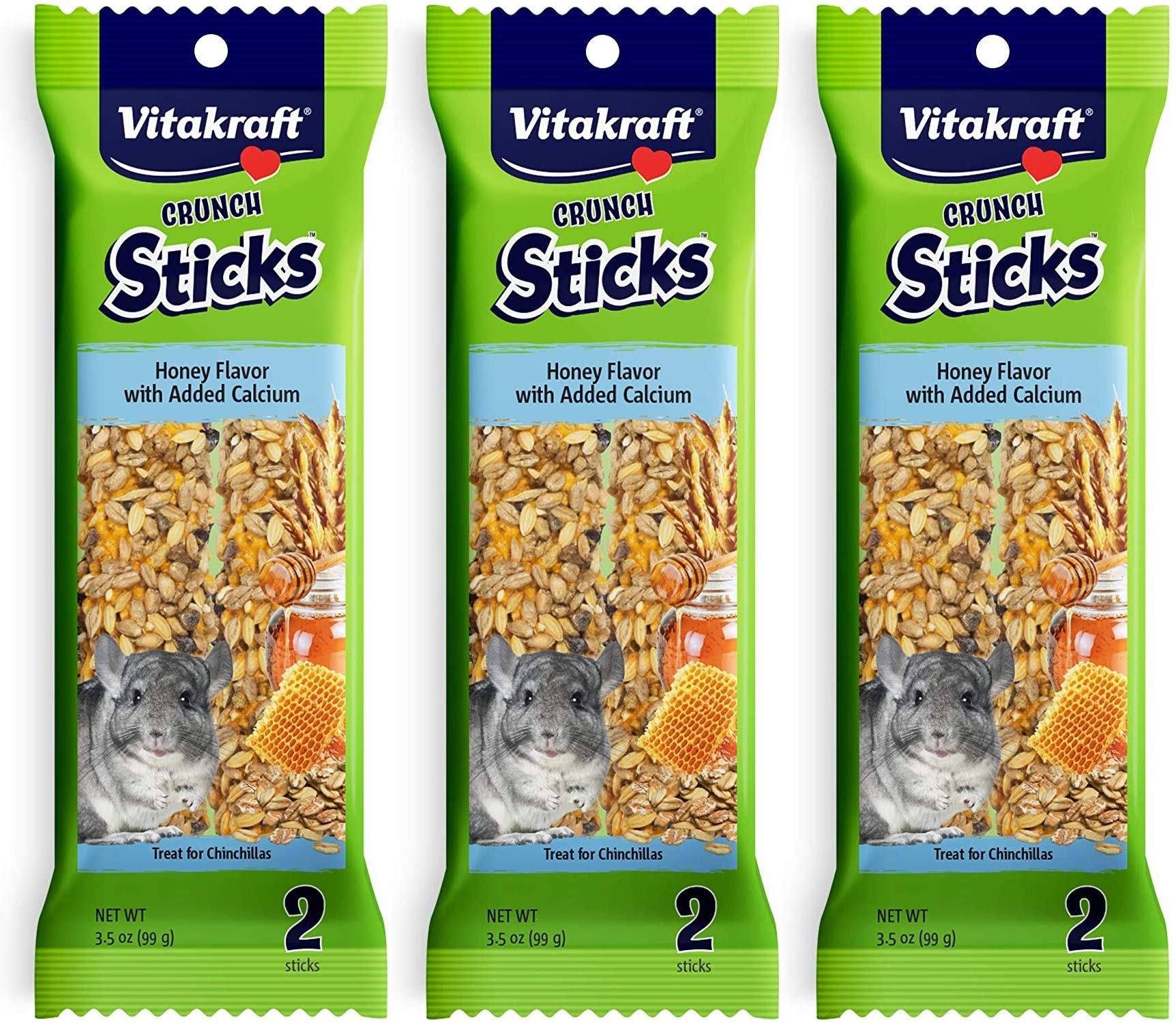 Vitakraft emballage avant montrant lot 3‑pack et bénéfice portionné