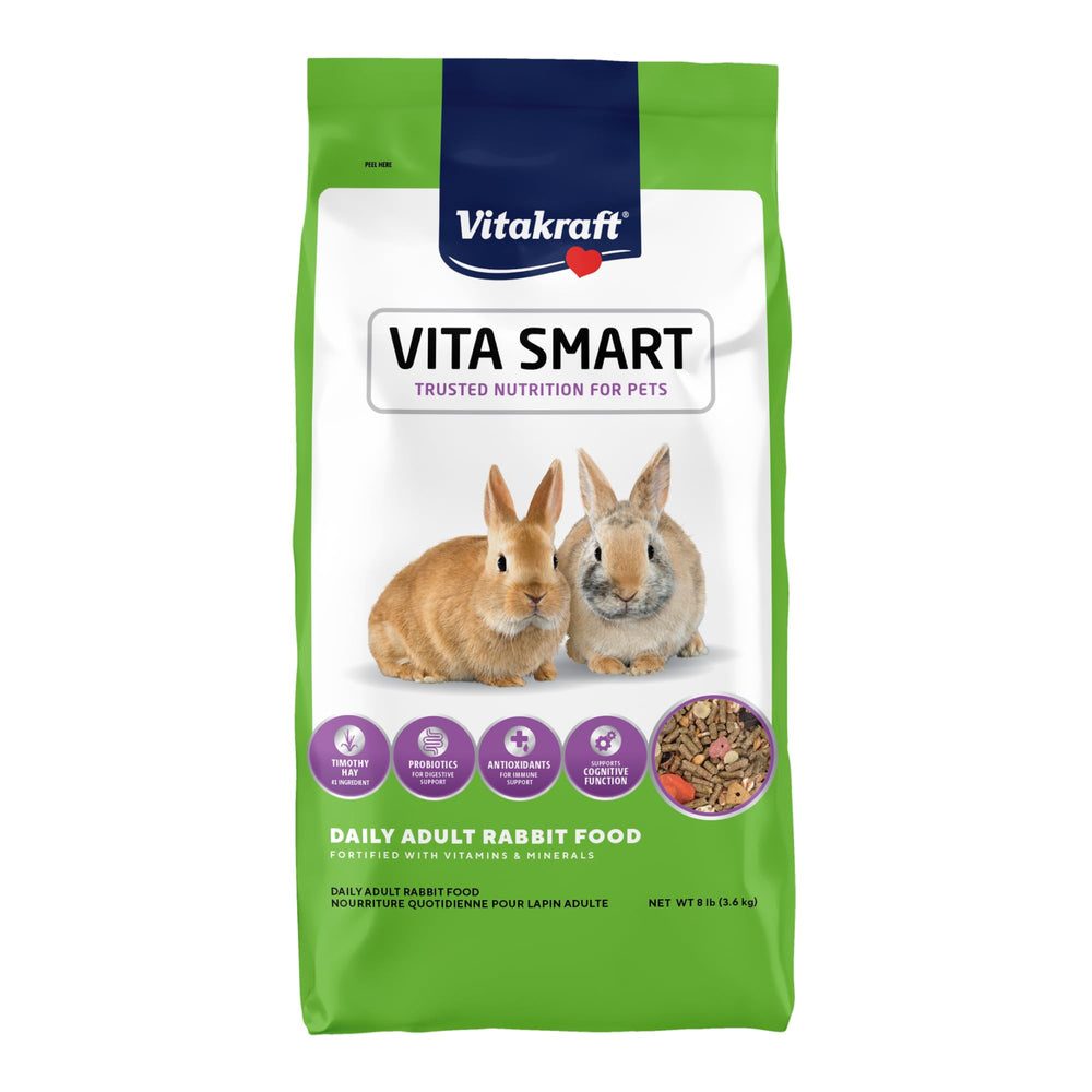 Vitakraft emballage 8 lb montrant sac et informations, pratique pour stocker