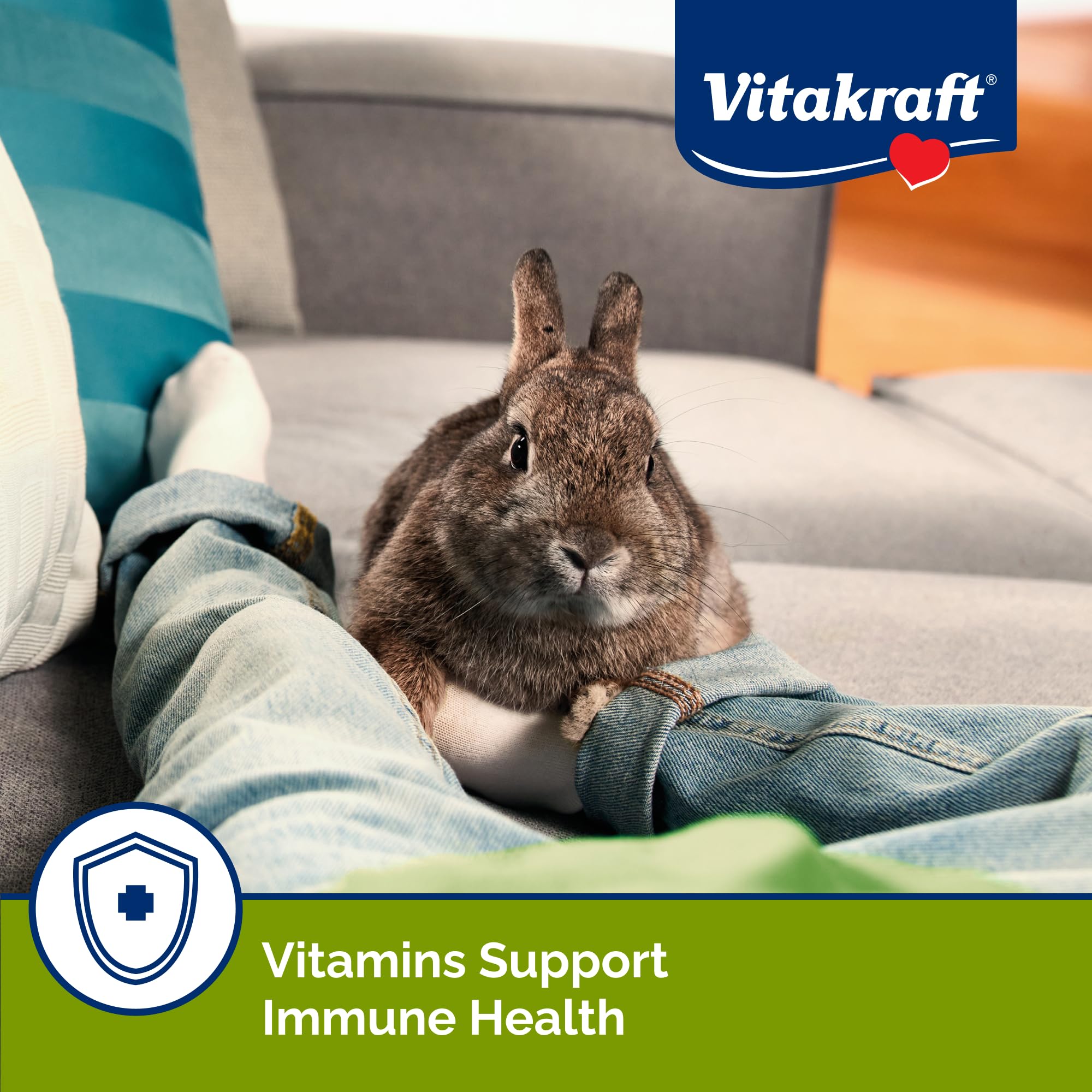Vitakraft ingrédients avec légumes séchés visibles, apport nutritionnel varié