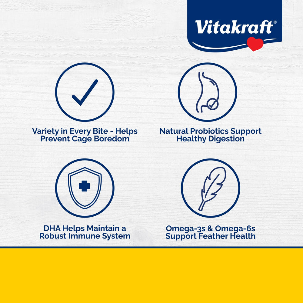 Vitakraft morceaux fruits et légumes offrant vitamines visibles
