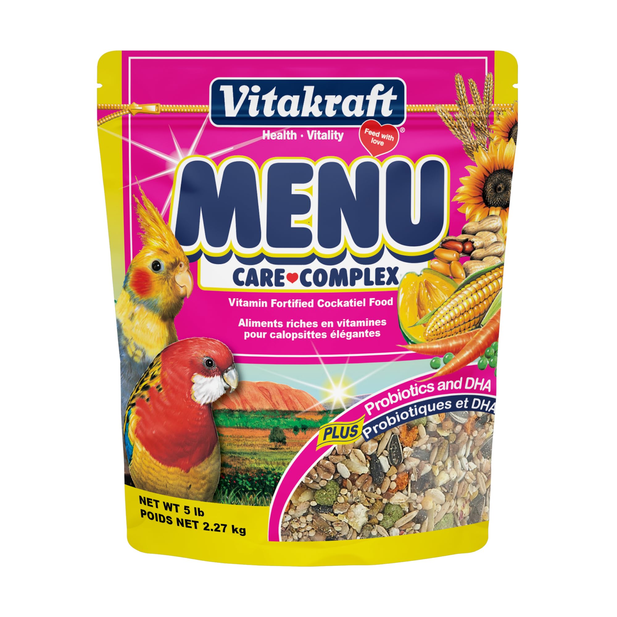 Vitakraft sachet 5 lb montrant emballage et avantage fraîcheur