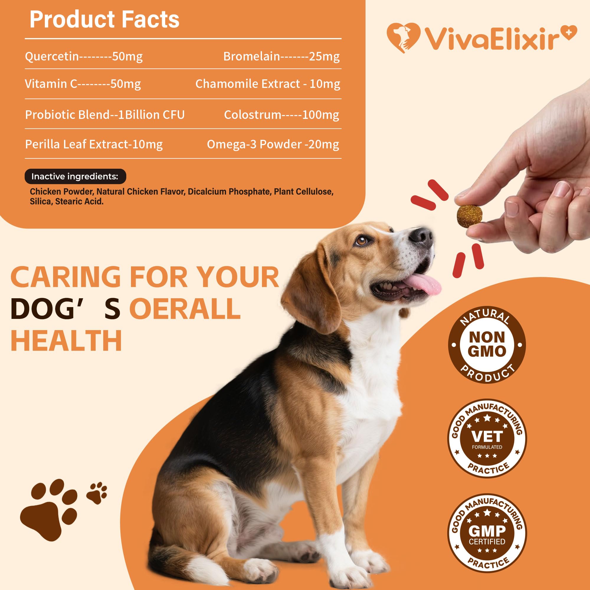 VivaElixir chiot acceptant comprimé démontrant facilité d'administration