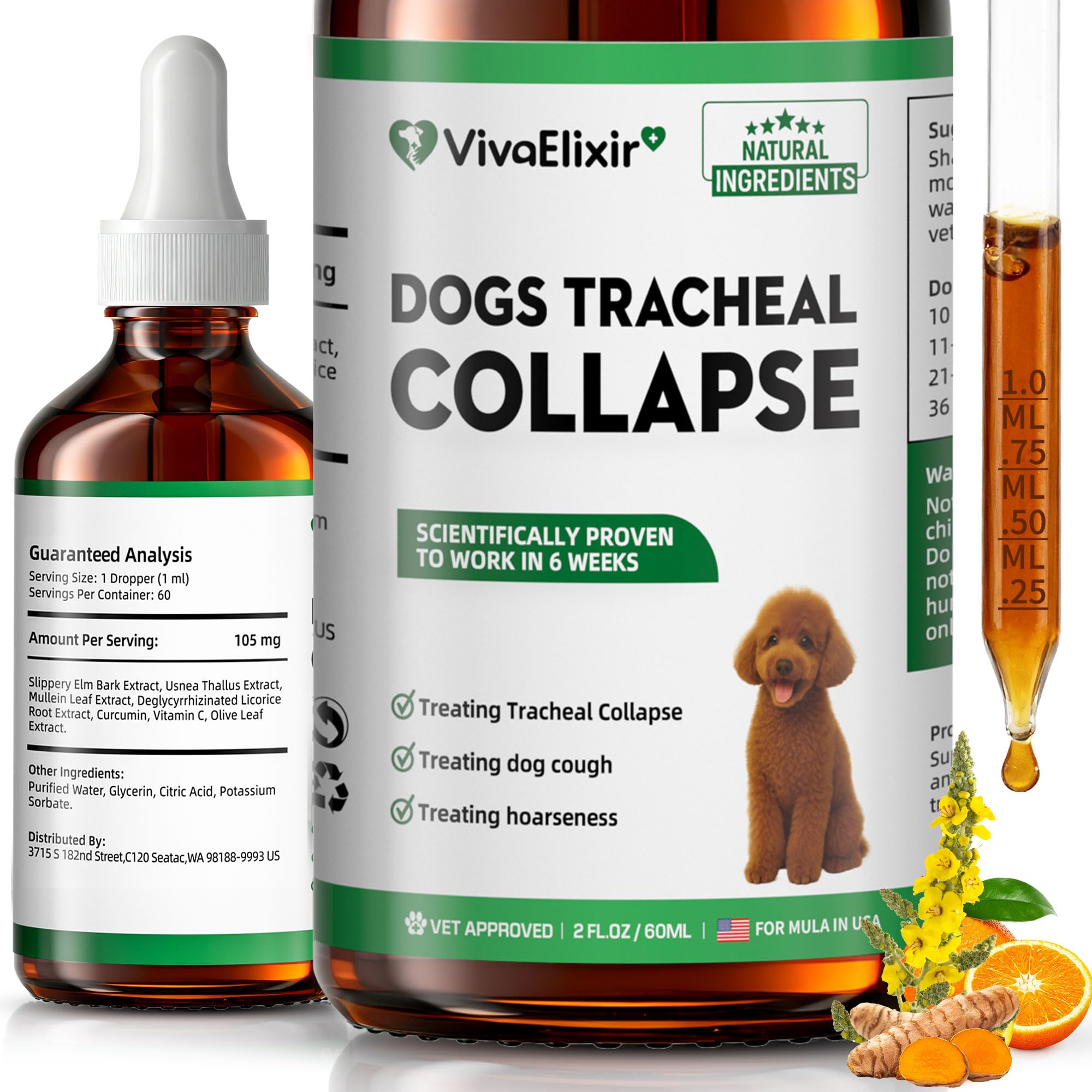 VivaElixir emballage avant montrant l’étiquette claire et bénéfices pour respiration