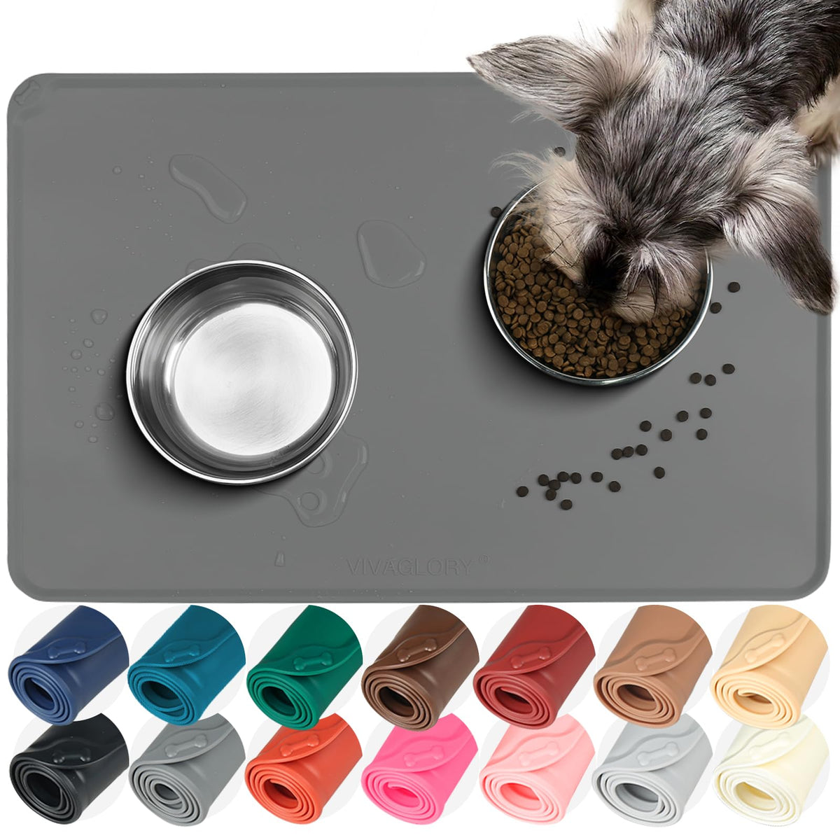 VIVAGLORY Flexmat face avant gris montrant propreté et protection
