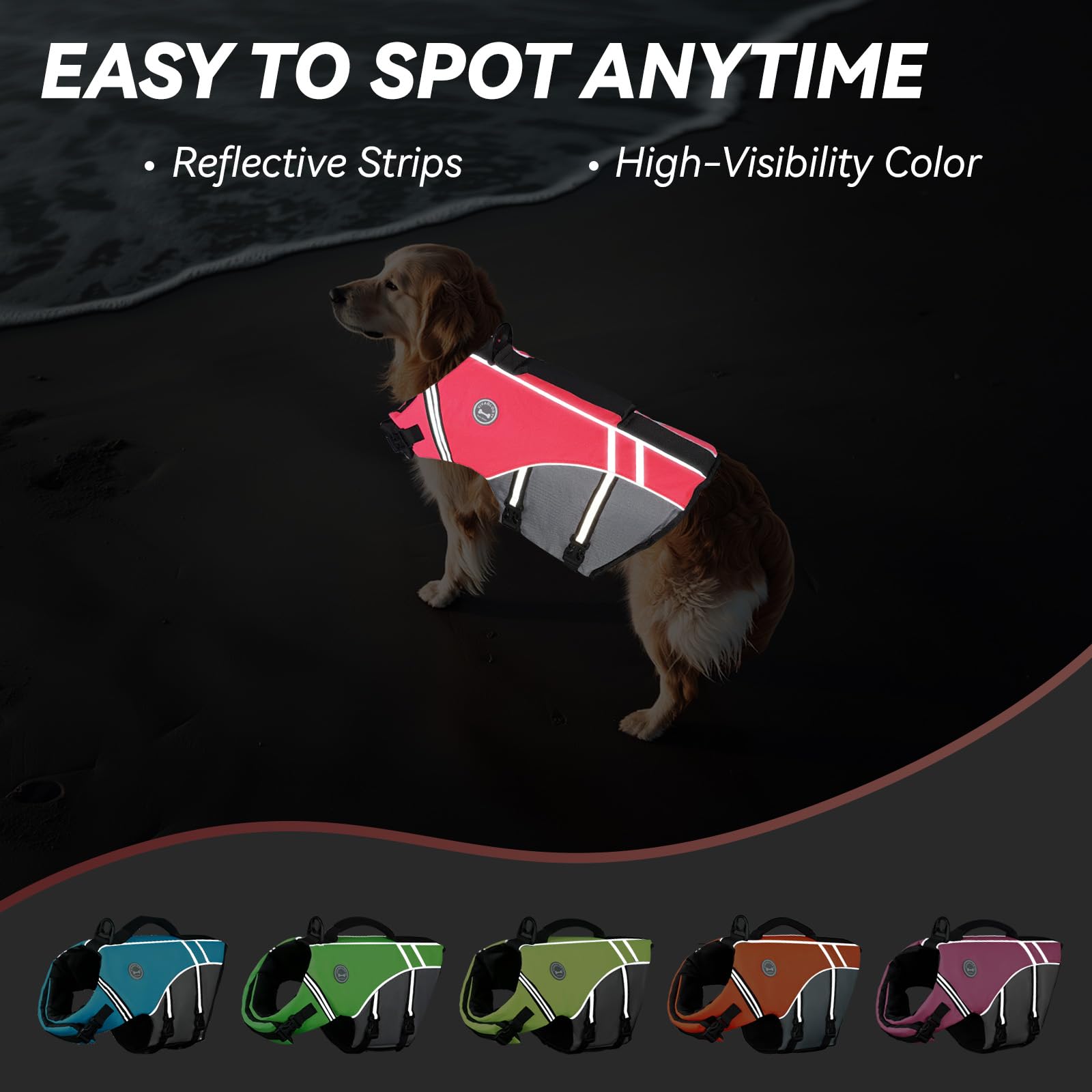 VIVAGLORY chien portant le gilet en paddle garantissant confort de nage