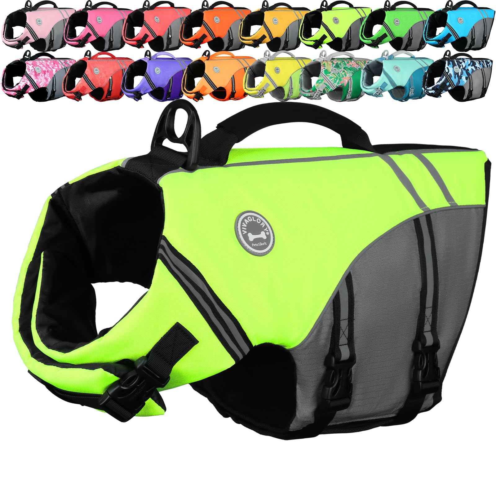 VIVAGLORY gilet face avant jaune vif pour visibilité et sécurité