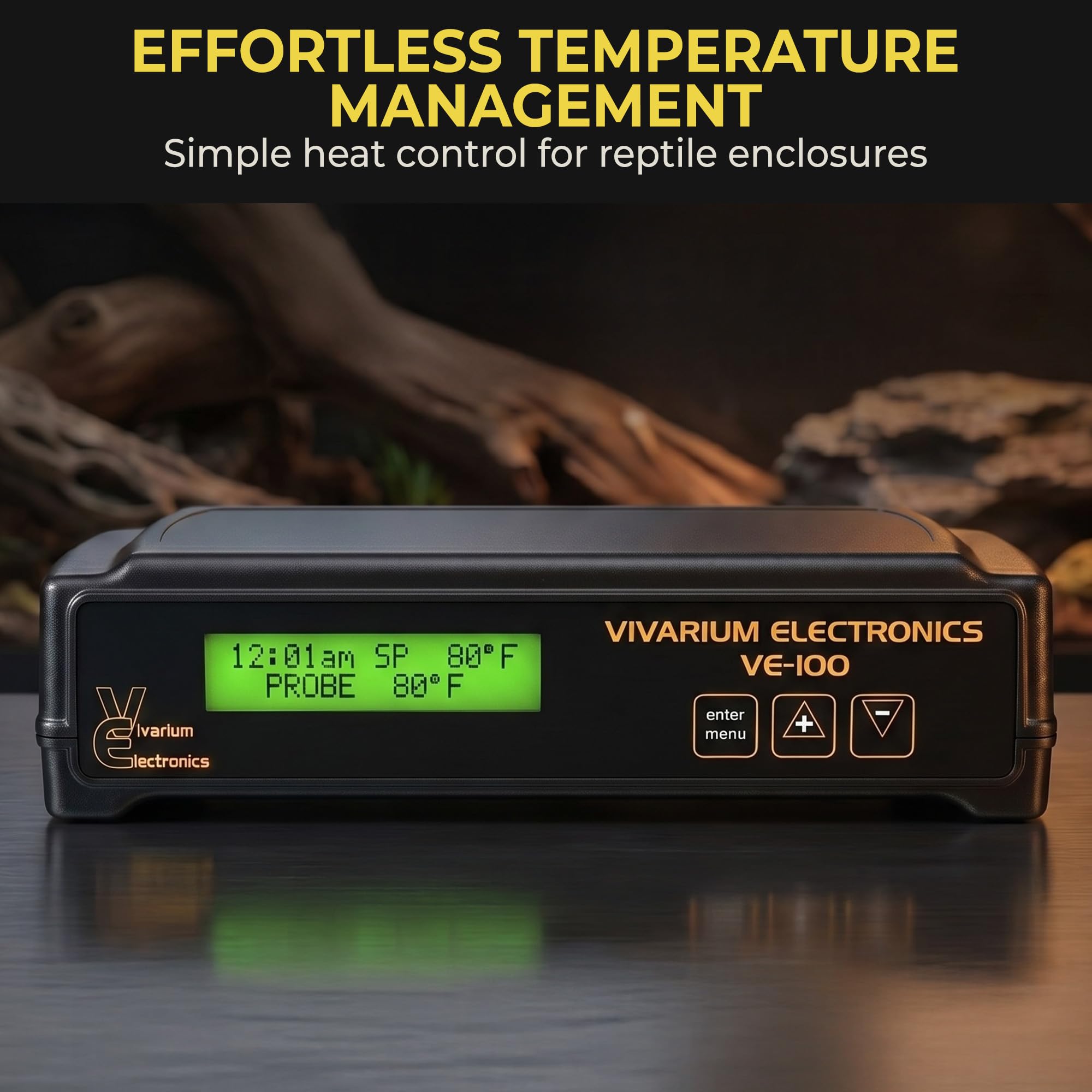Vivarium Electronics VE-100 prise mise à la terre et fusible remplaçable pour sécurité