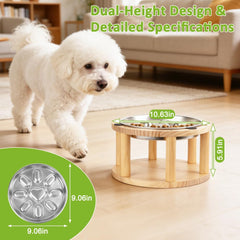 Vivifying bol acier profil présentant motifs slow feeder pour repas plus calmes