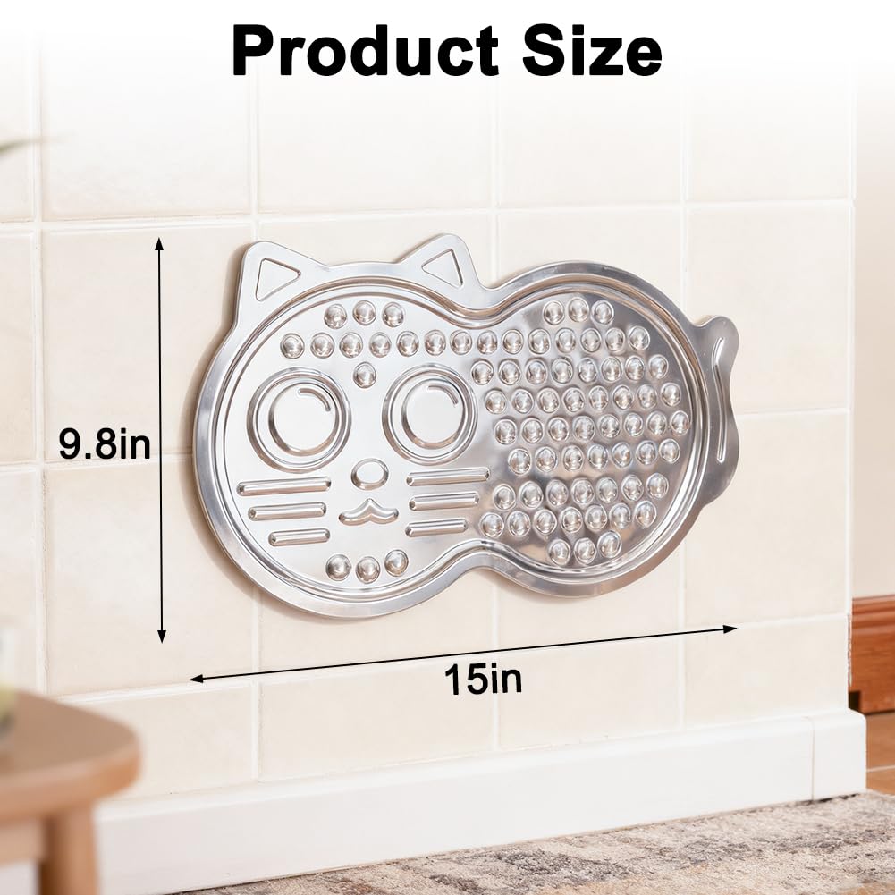 Vivifying gros plan texture inox montrant reliefs pour léchage prolongé