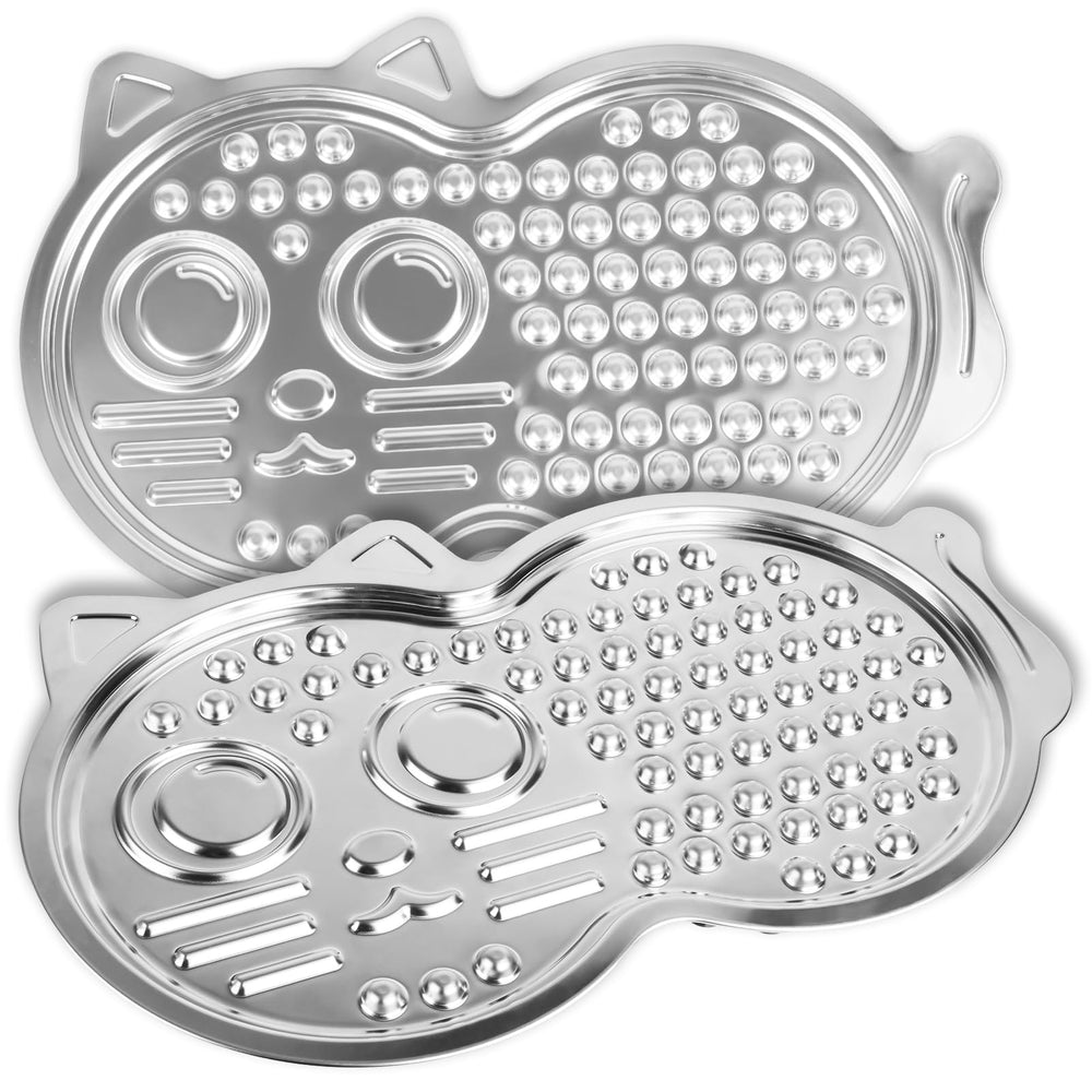 Vivifying plaque inox vue recto pack de deux pour utilisation quotidienne