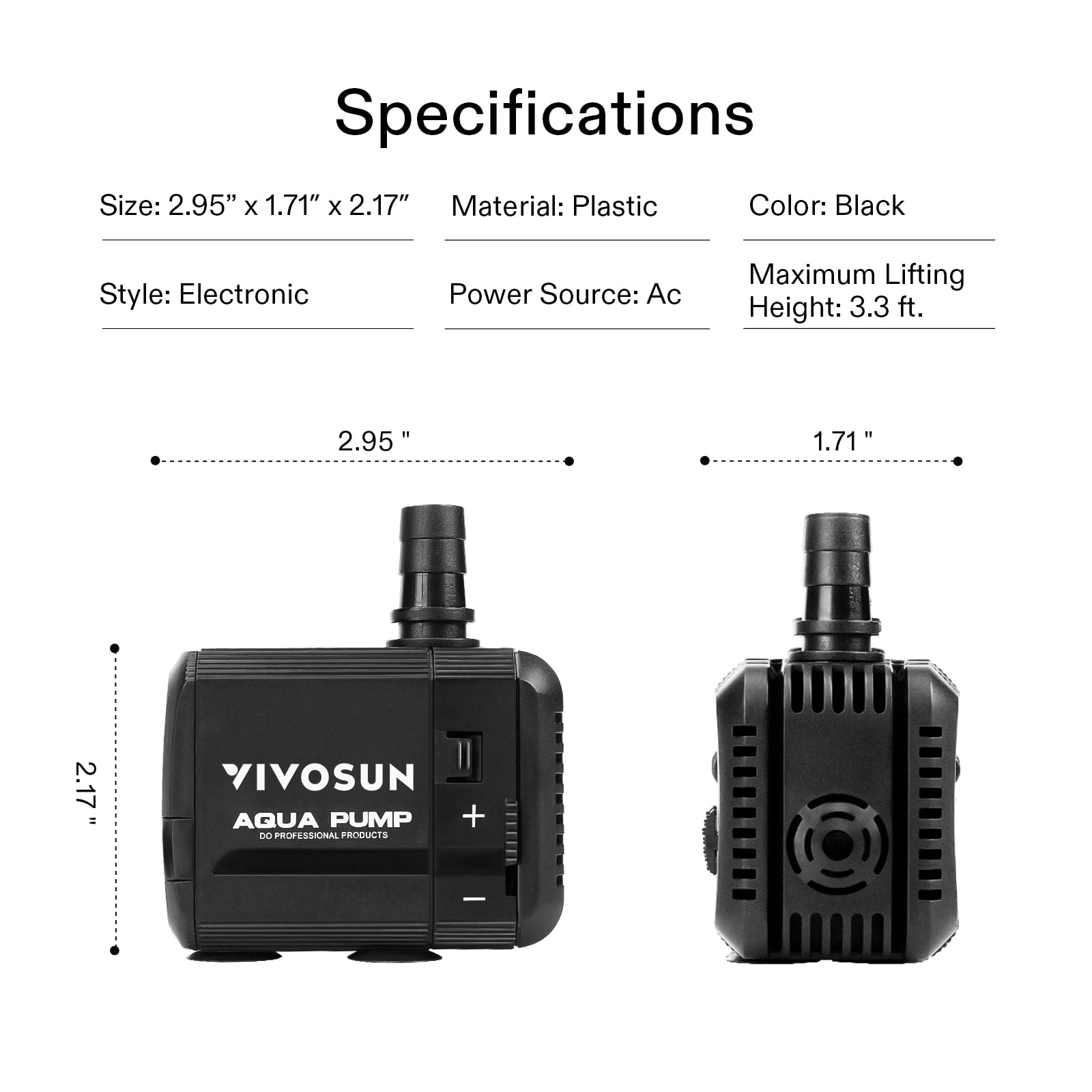 VIVOSUN comparaison de taille avec une main montrant compacité pratique