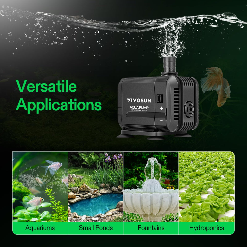 VIVOSUN pompe utilisée en hydroponie améliorant circulation et oxygénation