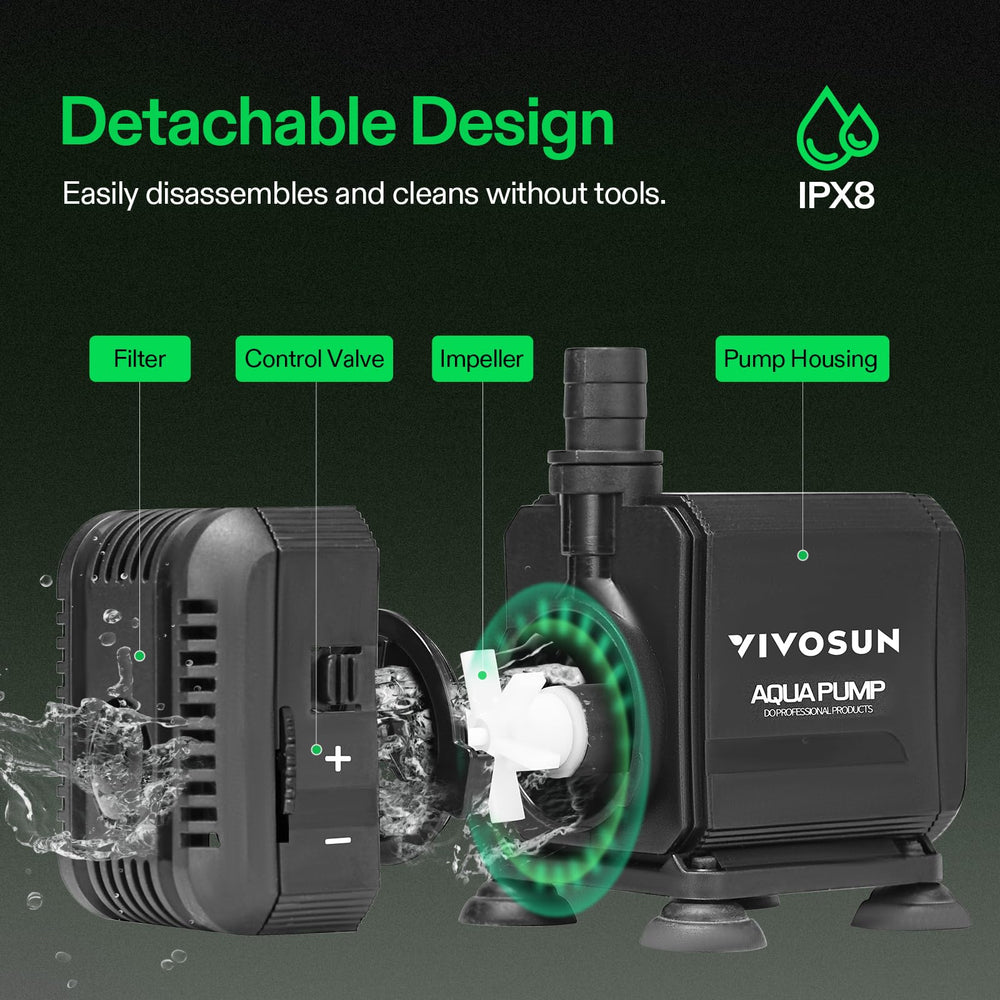 VIVOSUN pompe quatre ventouses assurant fixation solide sans outils
