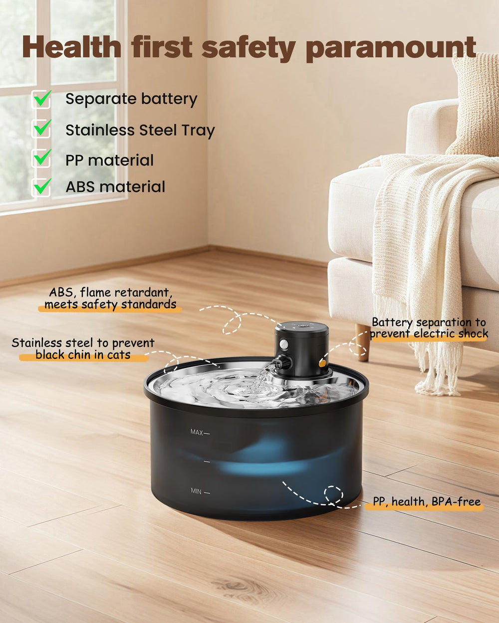 VKIMISS fontaine en situation lifestyle intégrée dans cuisine moderne