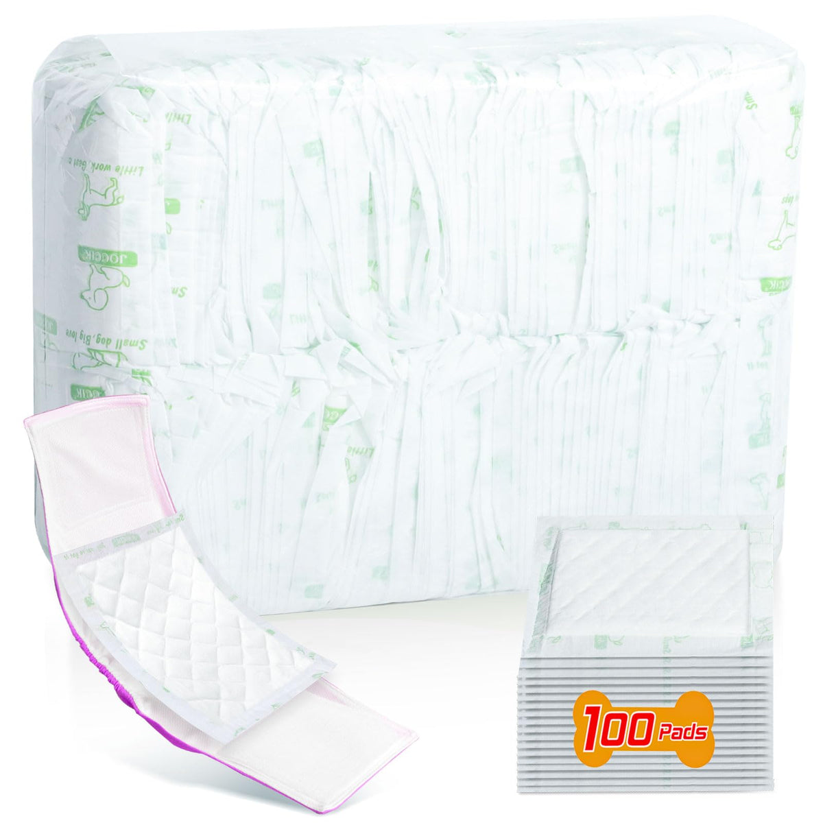 VoagLuk emballage avant montrant 100 inserts pour une gestion hygiénique