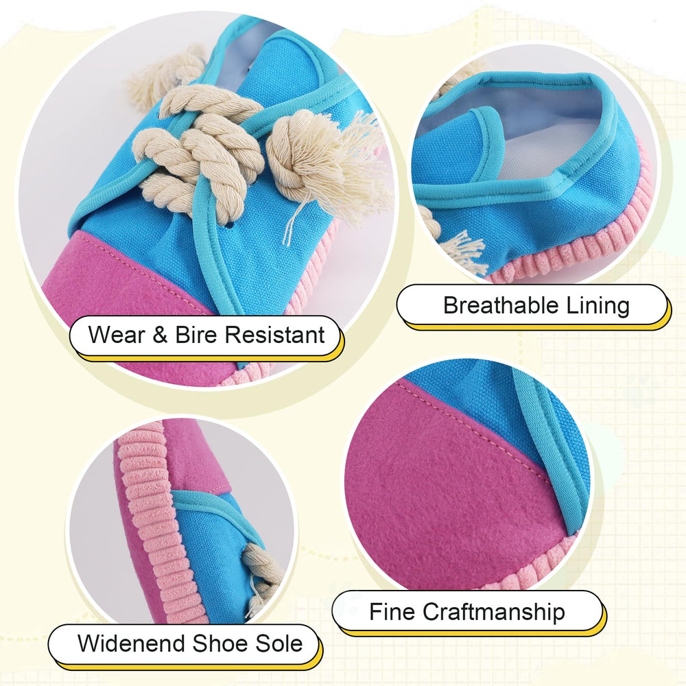 vocheer gros plan sur tissu montrant plush et canvas durables pour mastication sécurisée