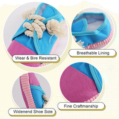 vocheer gros plan sur tissu montrant plush et canvas durables pour mastication sécurisée