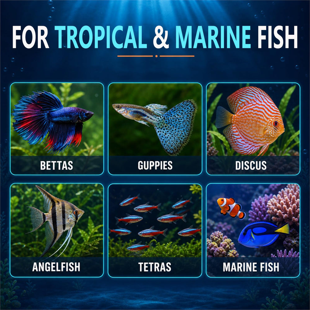 Vorenzyme cube distribué à des alevins dans l'aquarium, favorise ingestion immédiate