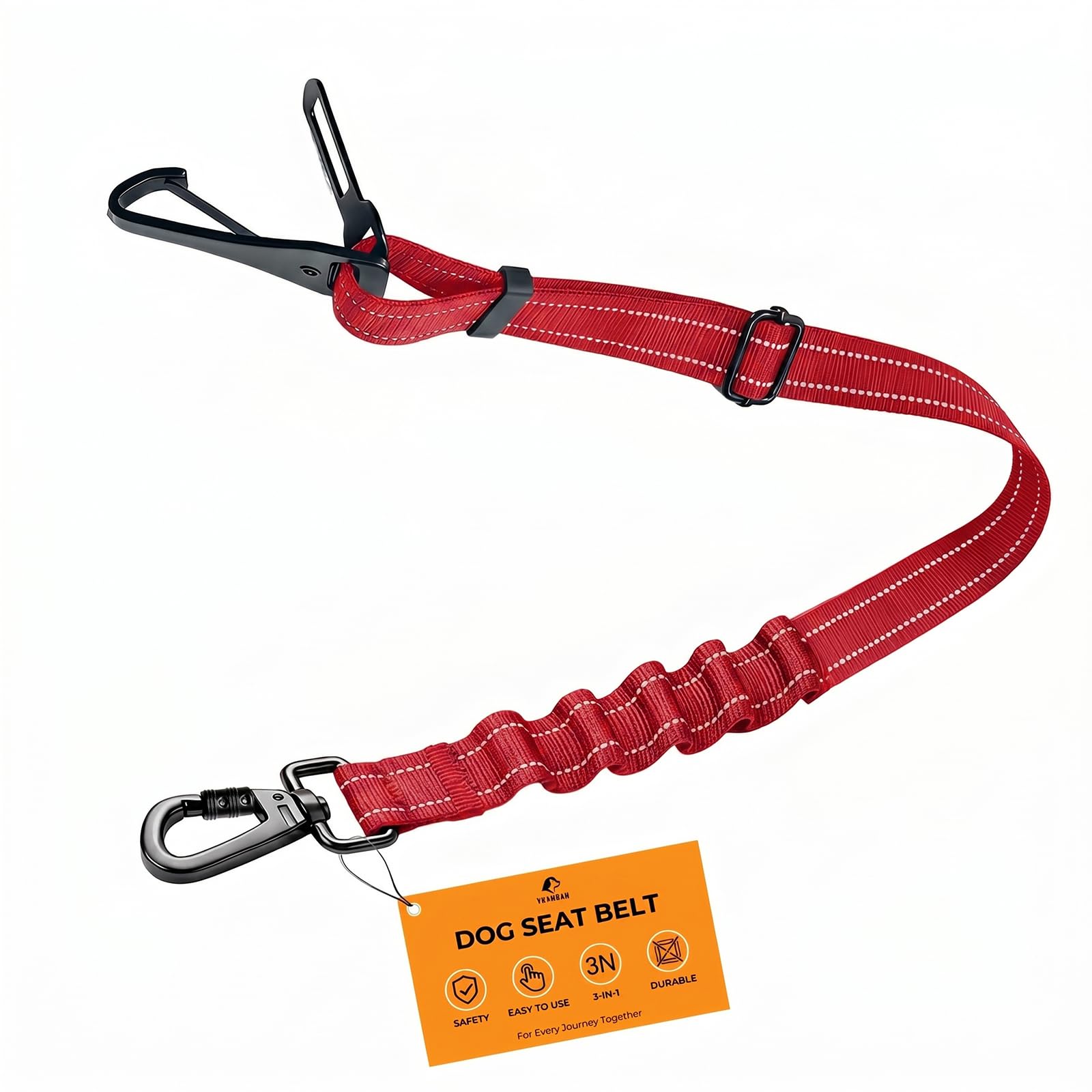 VOYURAN ceinture chien positionnée à l'arrière pour sécurité accrue